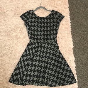 Aqua Houndstooth Dress